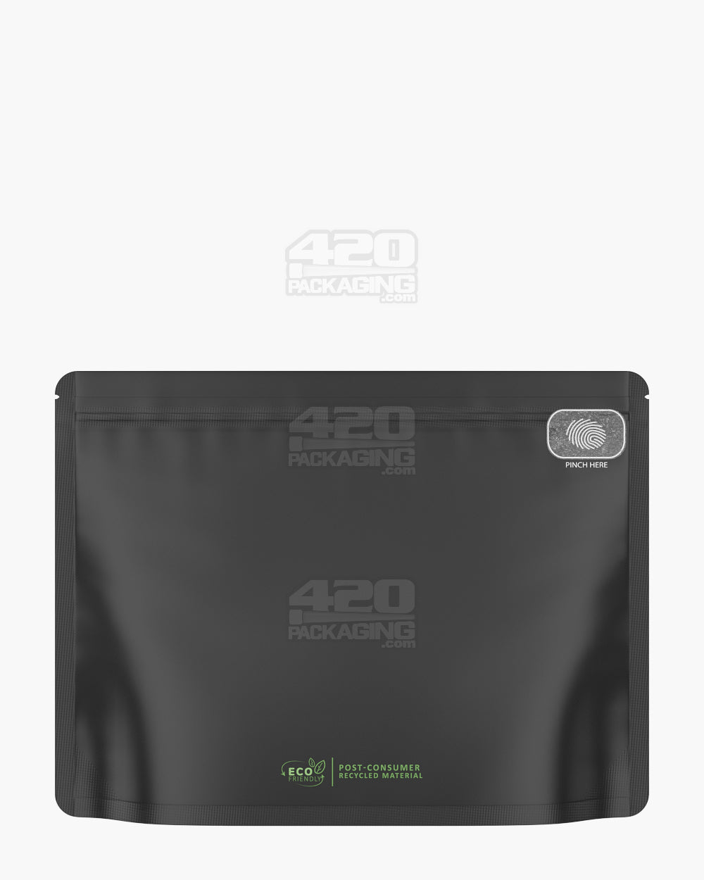 Child Resistant & Tamper Evident | Pinch N Slide 3.0 Matte Black PCR Mylar Exit Bags | 12in x 9in - 56g - 250 Count