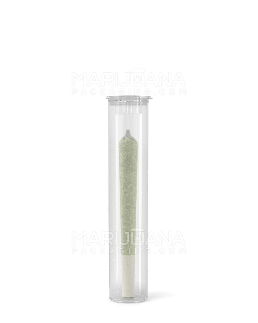 Child Resistant | Pop Top Plastic Pre-Roll Tubes (Open) | 78mm - Clear - 1200 Count