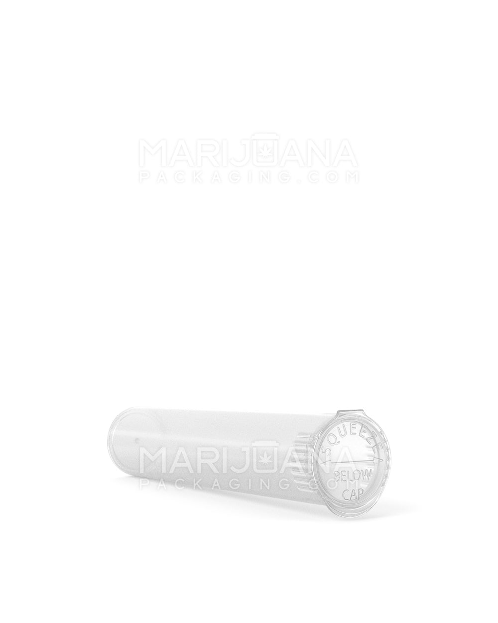 Child Resistant | Pop Top Plastic Pre-Roll Tubes (Open) | 78mm - Clear - 1200 Count