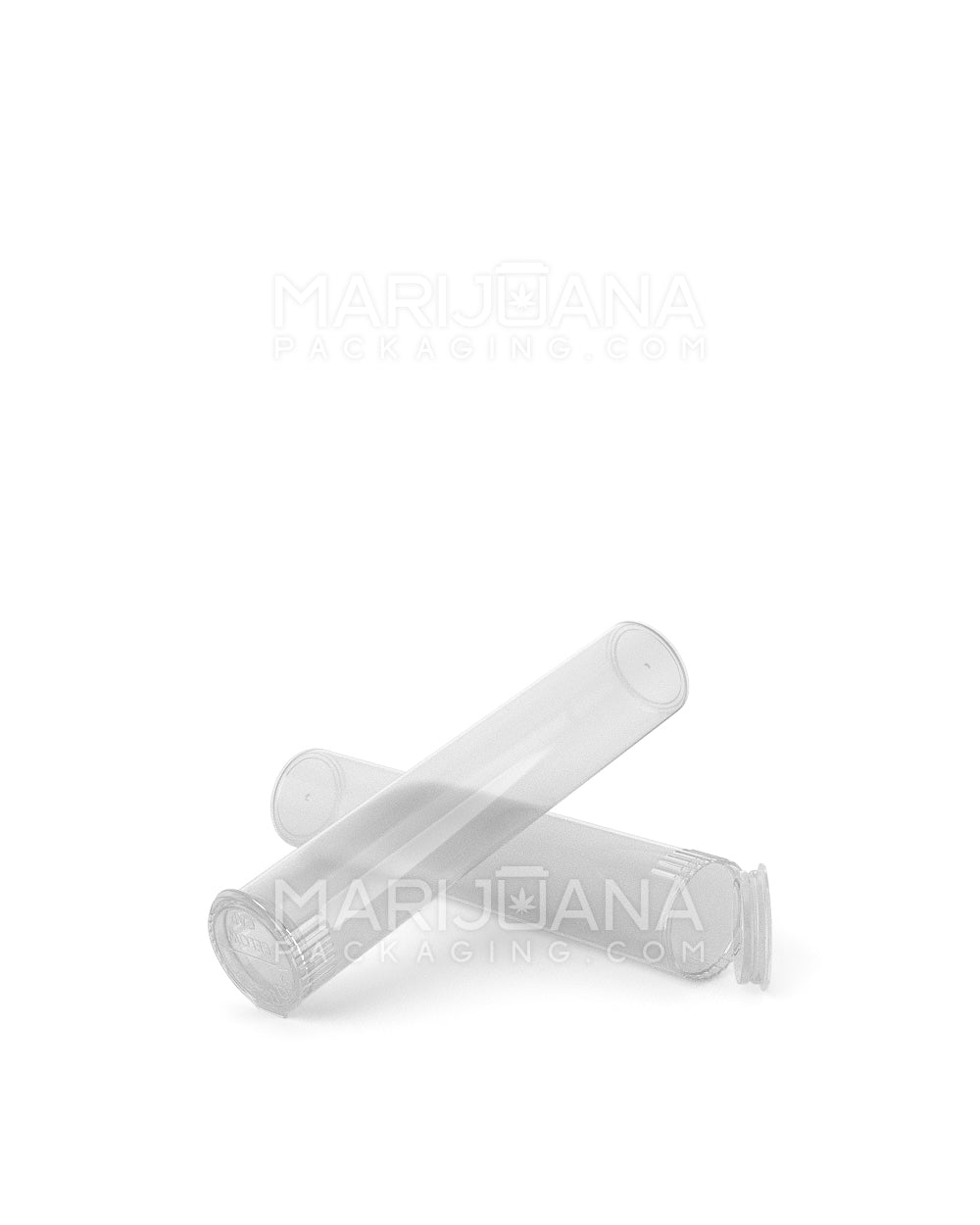 Child Resistant | Pop Top Plastic Pre-Roll Tubes (Open) | 78mm - Clear - 1200 Count