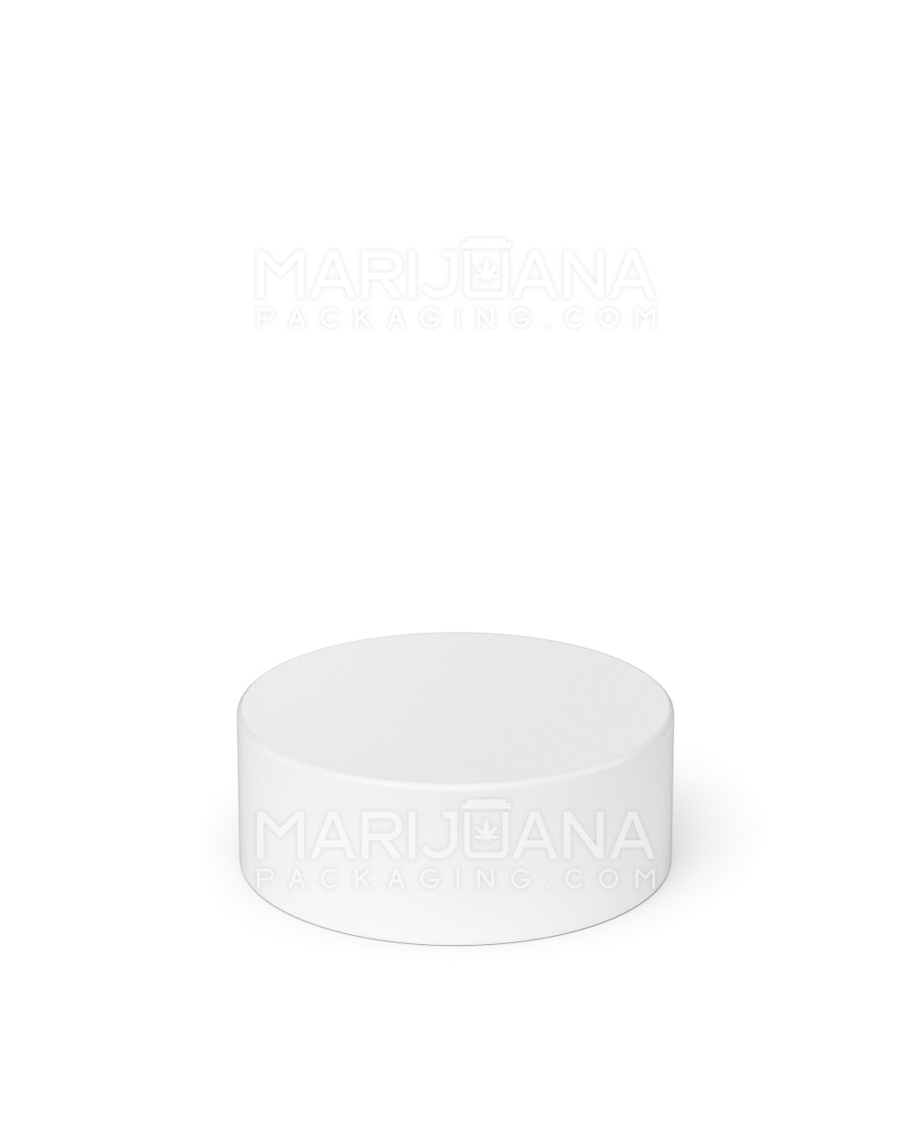 Child Resistant | Smooth Push Down & Turn Plastic Caps w/ Foil & Heat Liner | 38mm - Matte White - 320 Count - 1
