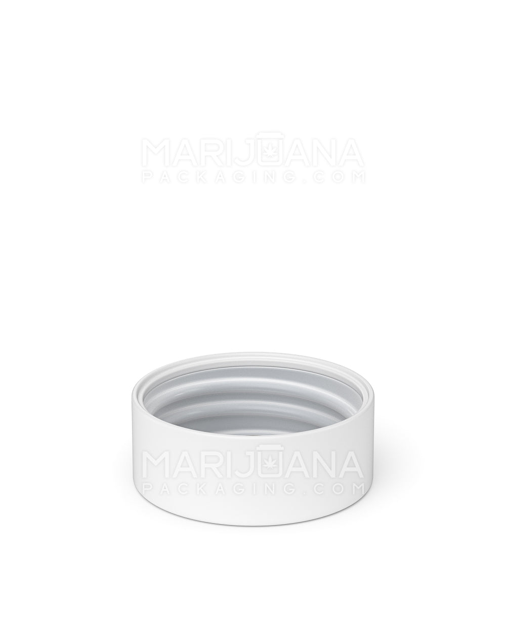 Child Resistant | Smooth Push Down & Turn Plastic Caps w/ Foil & Heat Liner | 38mm - Matte White - 320 Count - 2