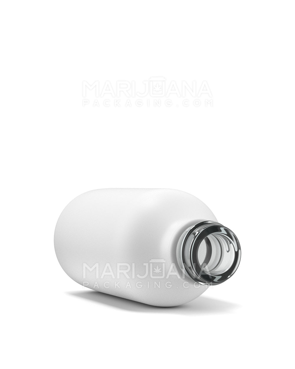 Glass Tincture Bottle Painted White side and top view