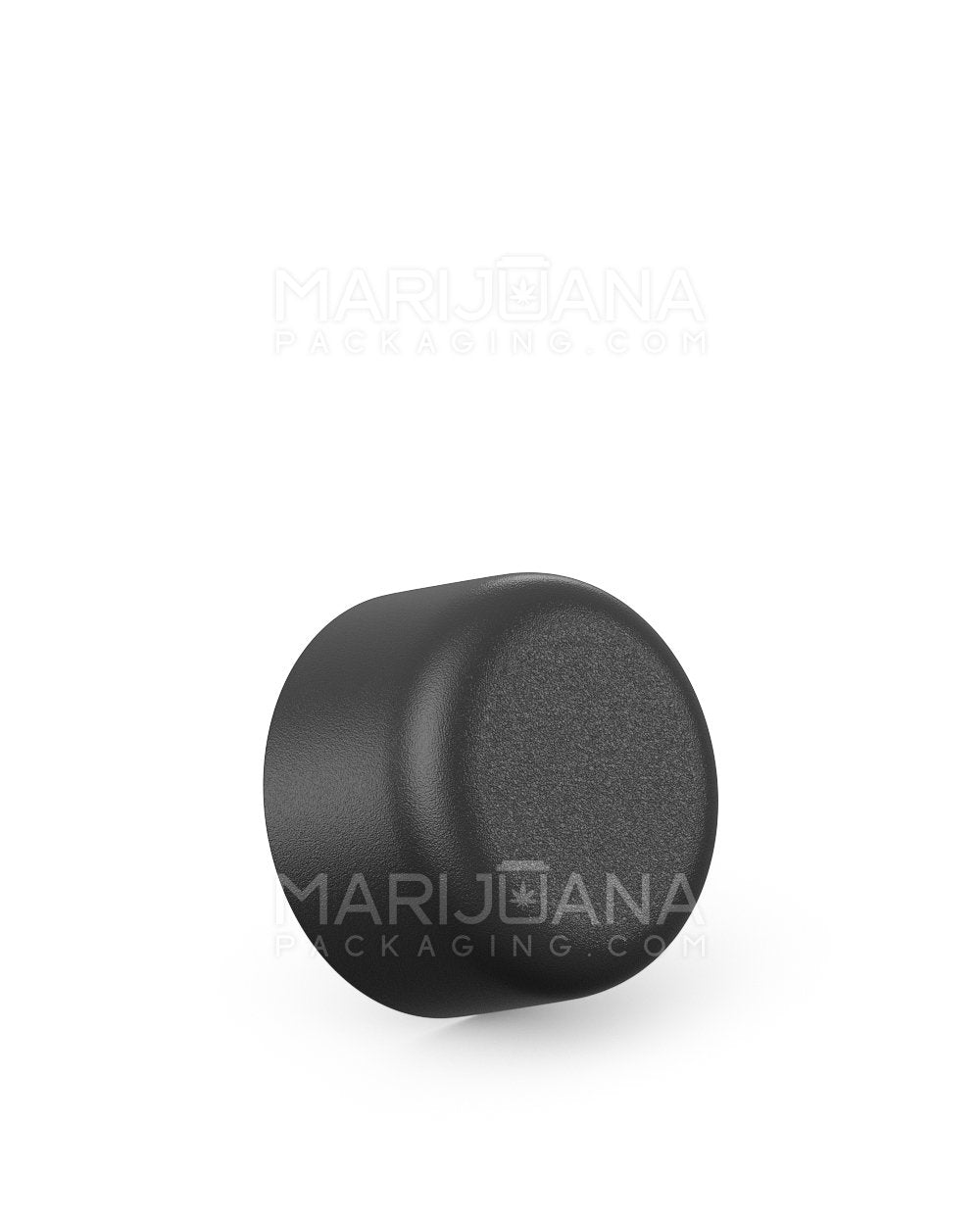 Child Resistant Smooth Push Down & Turn Plastic Caps | 28mm - Matte Black | Sample