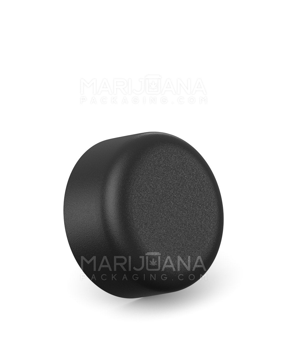 Child Resistant Smooth Push Down & Turn Plastic Caps | 38mm - Matte Black | Sample