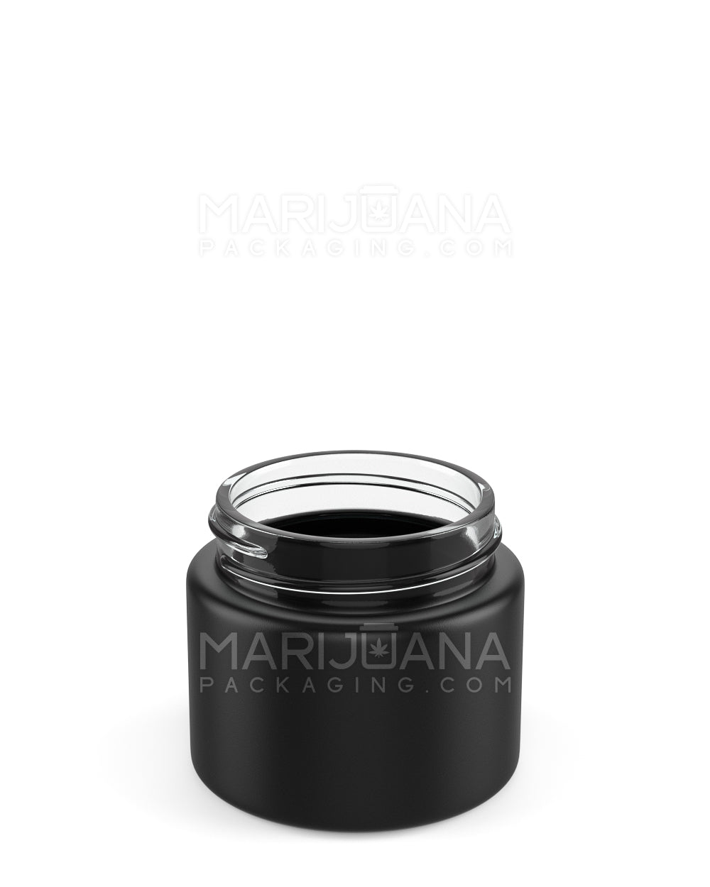 Straight Sided Matte Black Glass Jars | 50mm - 2oz - 200 Count