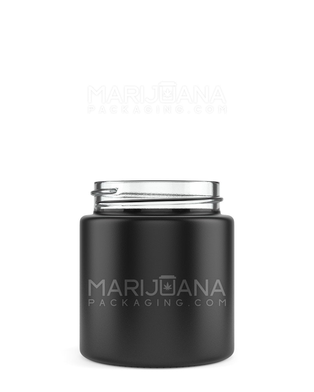 Straight Sided Matte Black Glass Jars | 50mm - 3oz | Sample