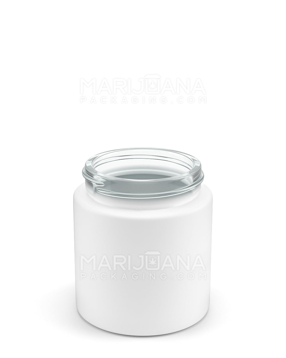 Straight Sided Matte White Glass Jars | 50mm - 3oz - 100 Count - 2