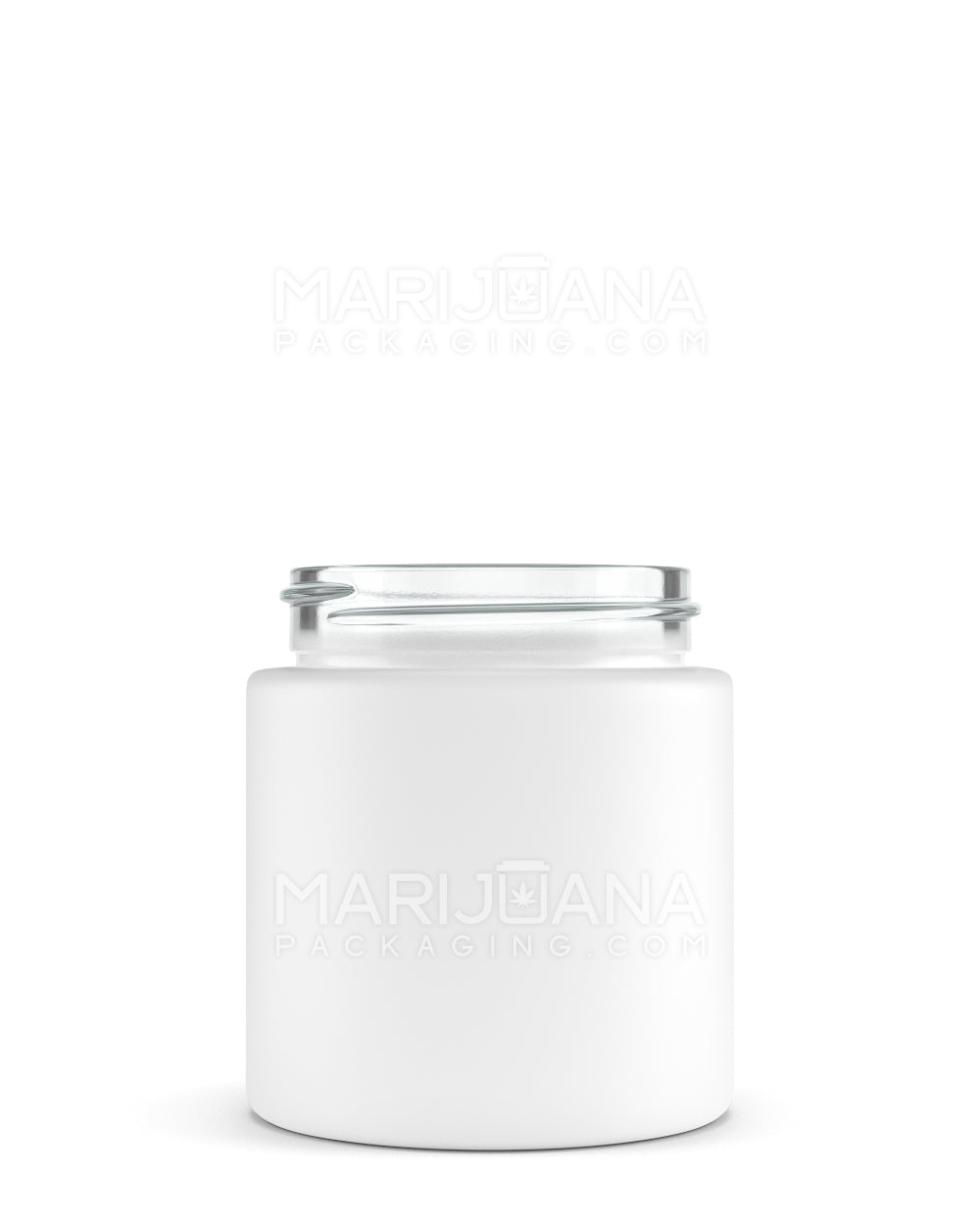 Straight Sided Matte White Glass Jars | 50mm - 3oz - 100 Count - 1