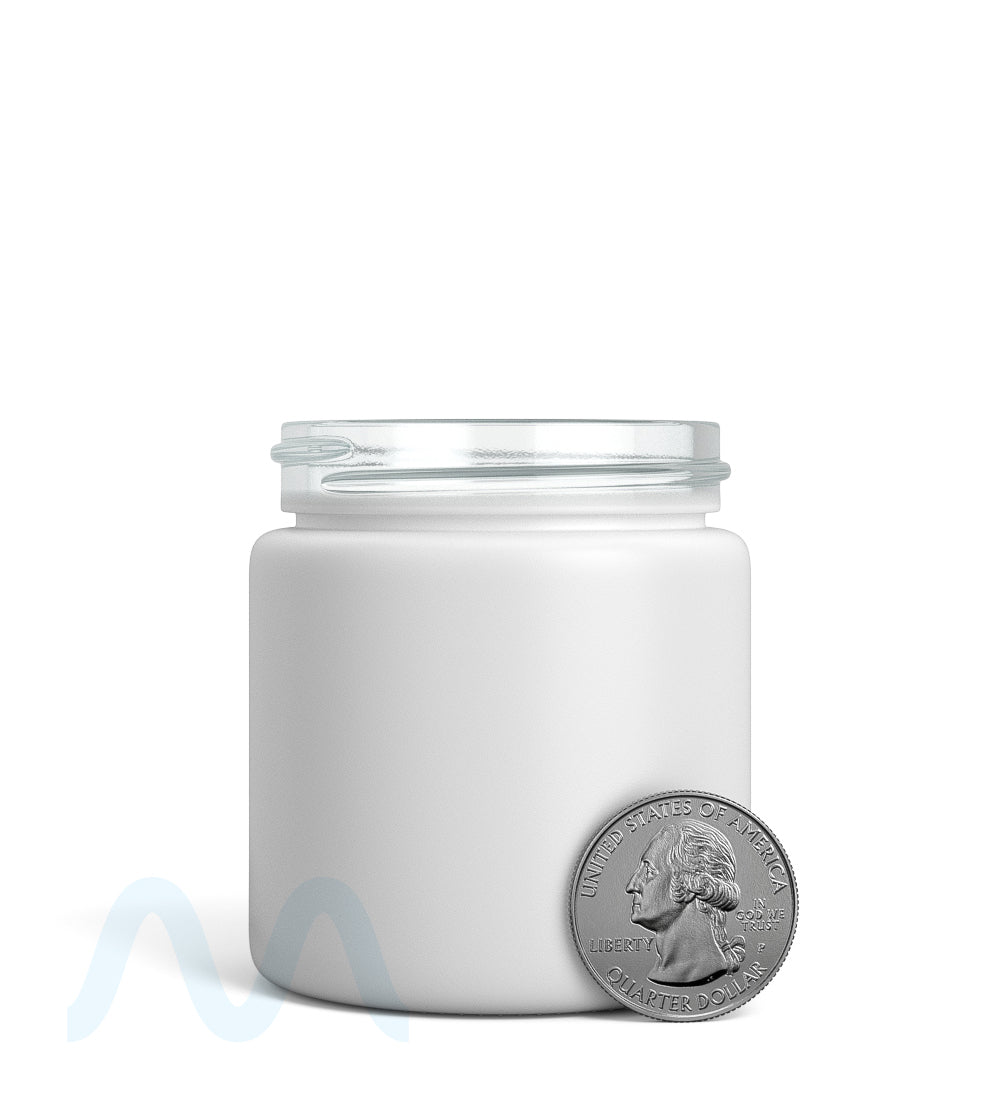 Straight Sided Matte White Glass Jars | 50mm - 3oz - 150 Count - 5
