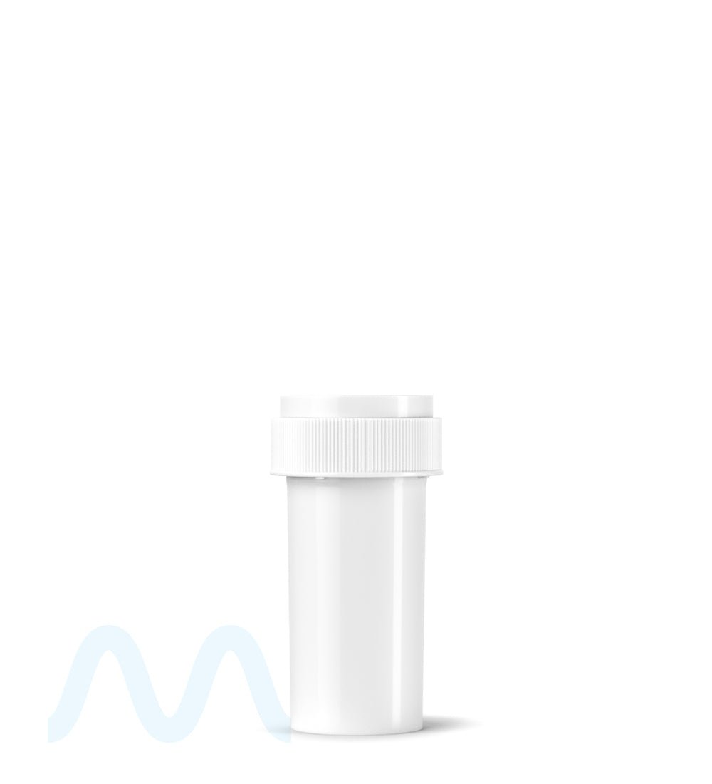 Child Resistant Opaque White Reversible PCR Cap Vials | 13dr - 2g | Sample
