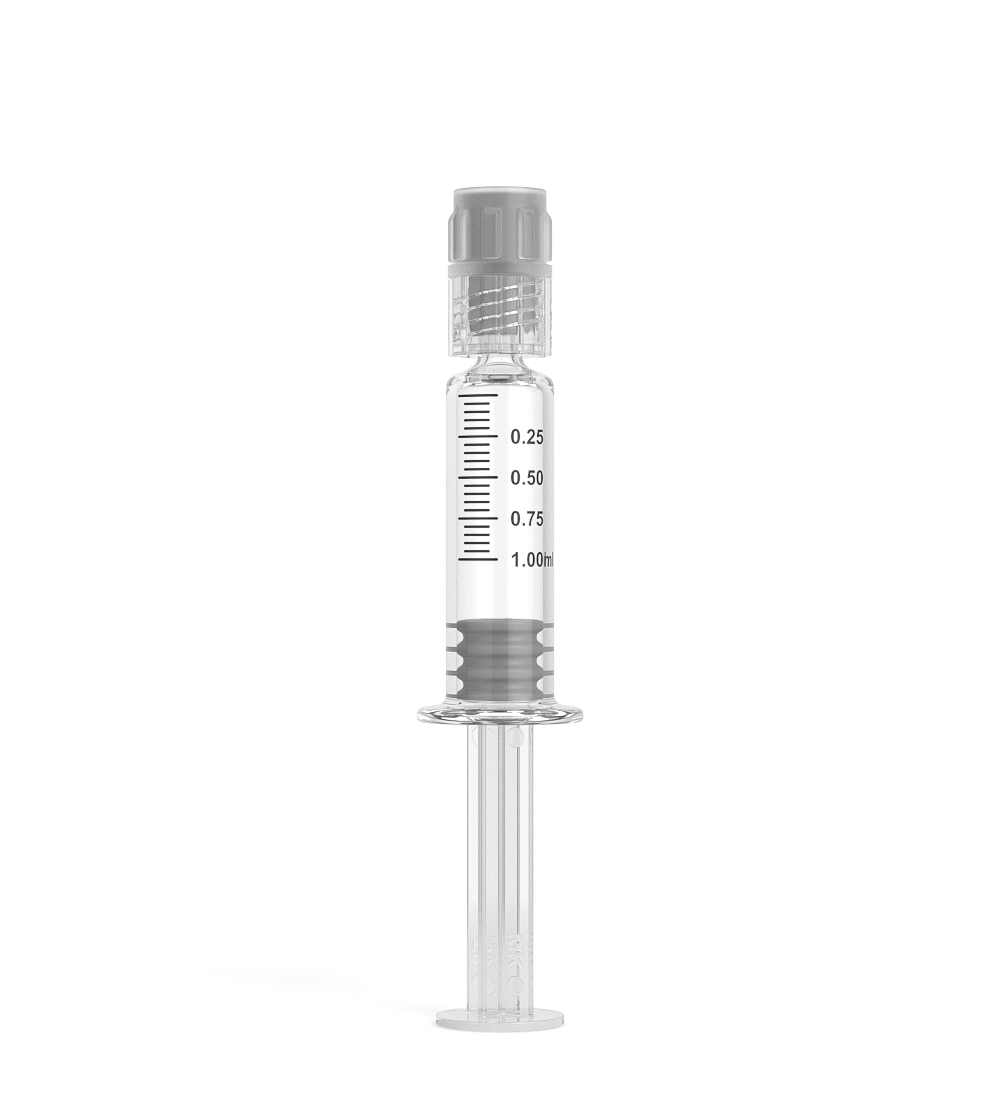 Luer Lock | Glass Dab Applicator Syringes | 1mL - 0.25mL Increments - 100 Count