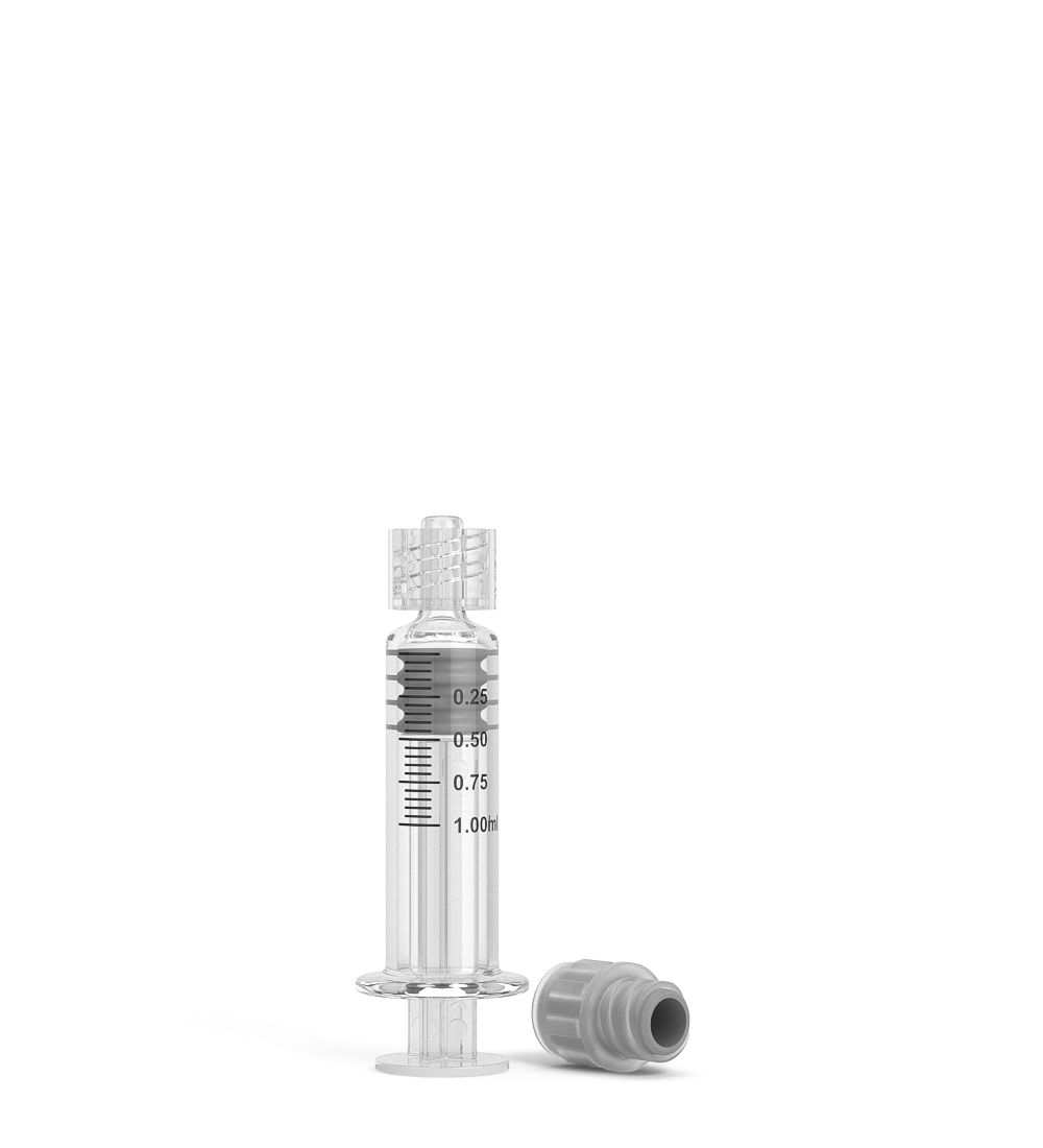 Luer Lock | Glass Dab Applicator Syringes | 1mL - 0.25mL Increments - 100 Count
