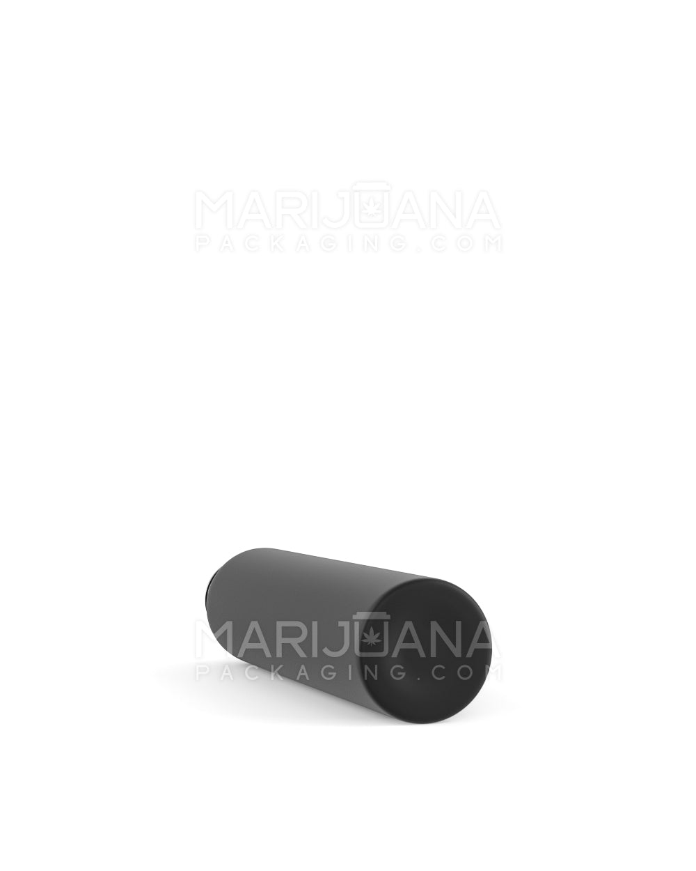 Matte Black Glass Pre-Roll Tube side and bottom view