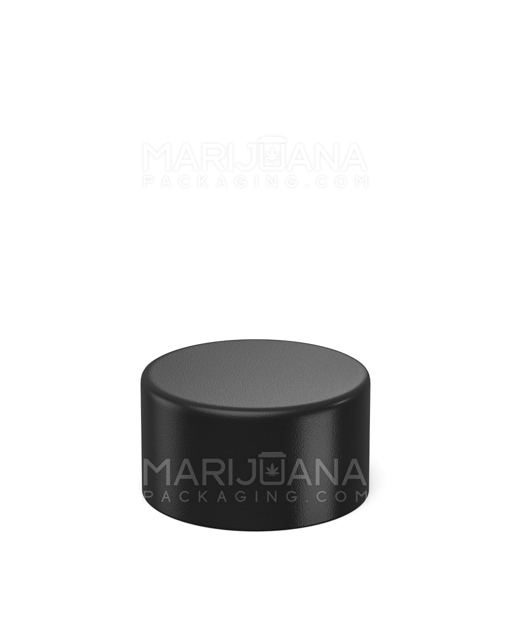 Child Resistant Smooth Push Down & Turn Plastic Caps for Wide Body Glass Tube | 35mm - Matte Black | Sample