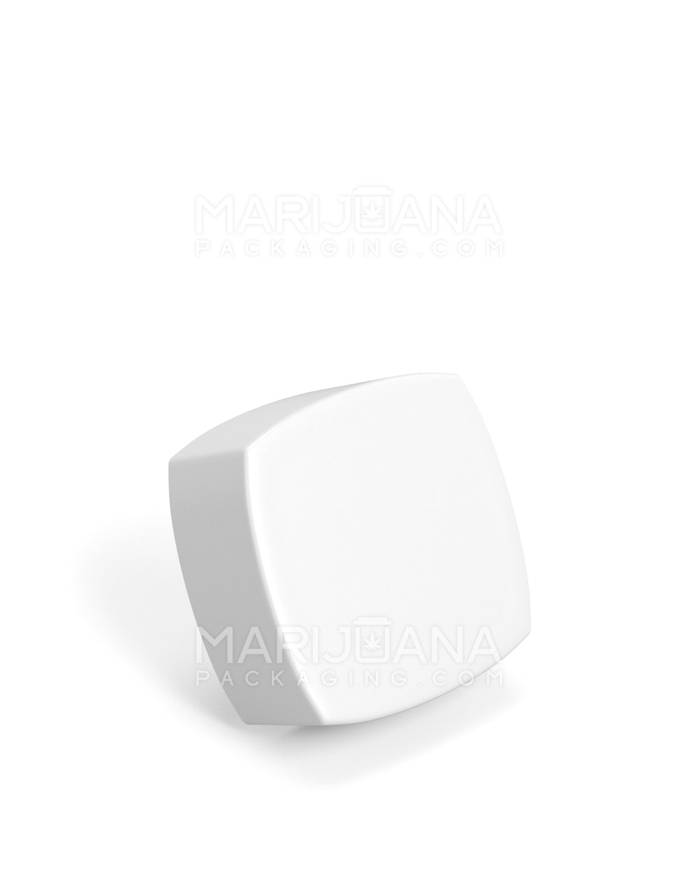 Child Resistant | Push Down & Turn Plastic Pillow PCR Caps w/ Teflon Liner | 32mm - Matte White - 250 Count