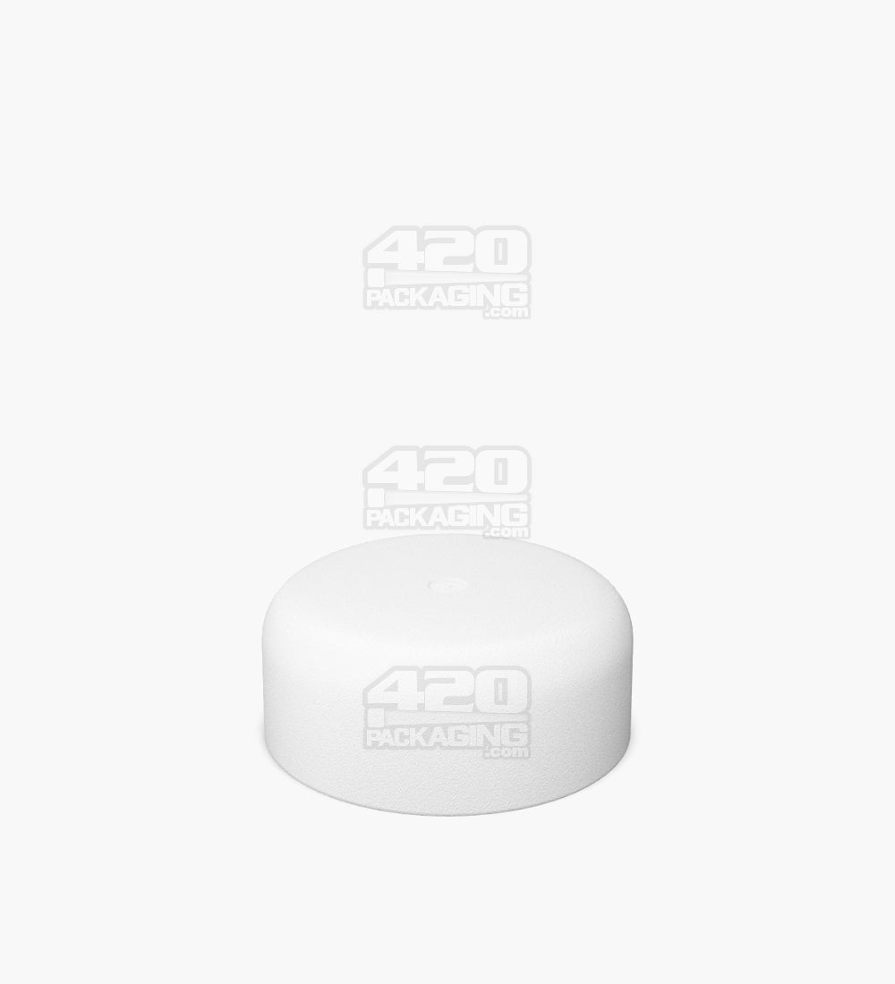 Child Resistant | Smooth Push Down & Turn Plastic Caps w/ Foam Liner | 28mm - Matte White - 504 Count