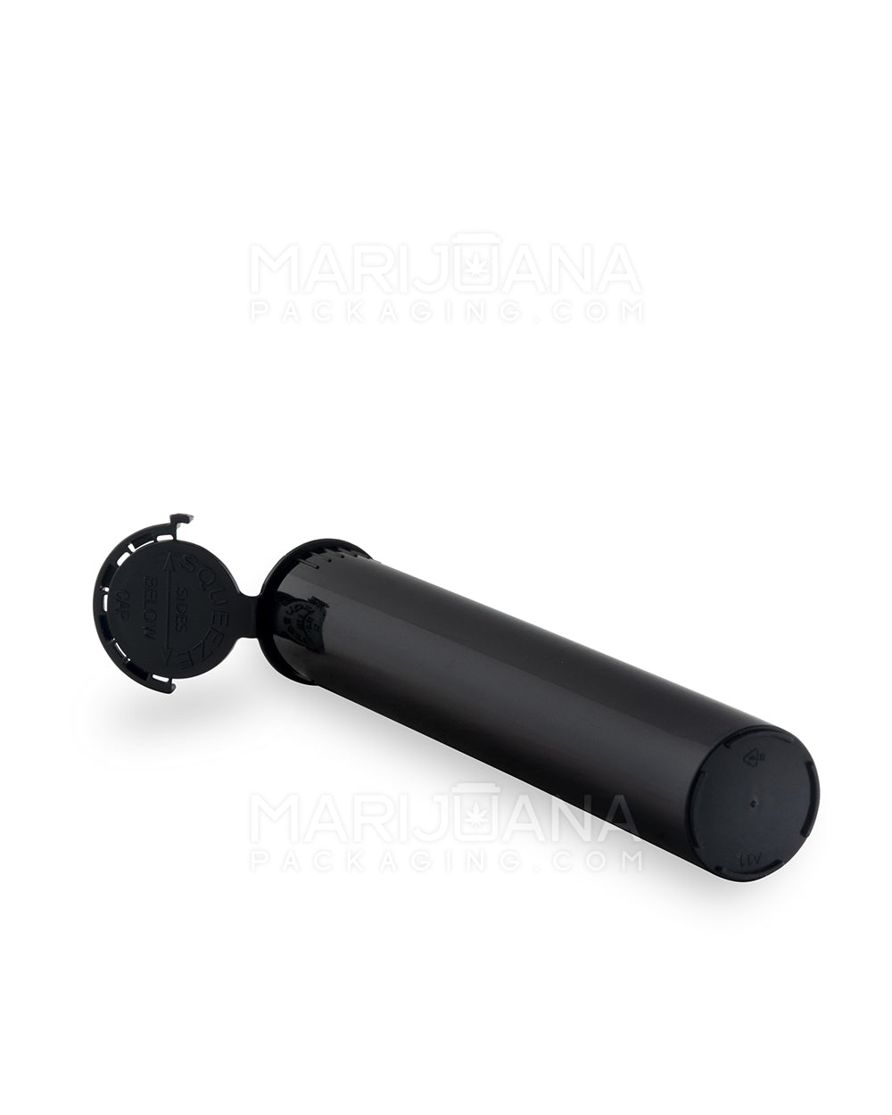 Child Resistant & Tamper Evident | Pop Top Plastic Pre-Roll Tubes | 116mm - Black - 1000 Count