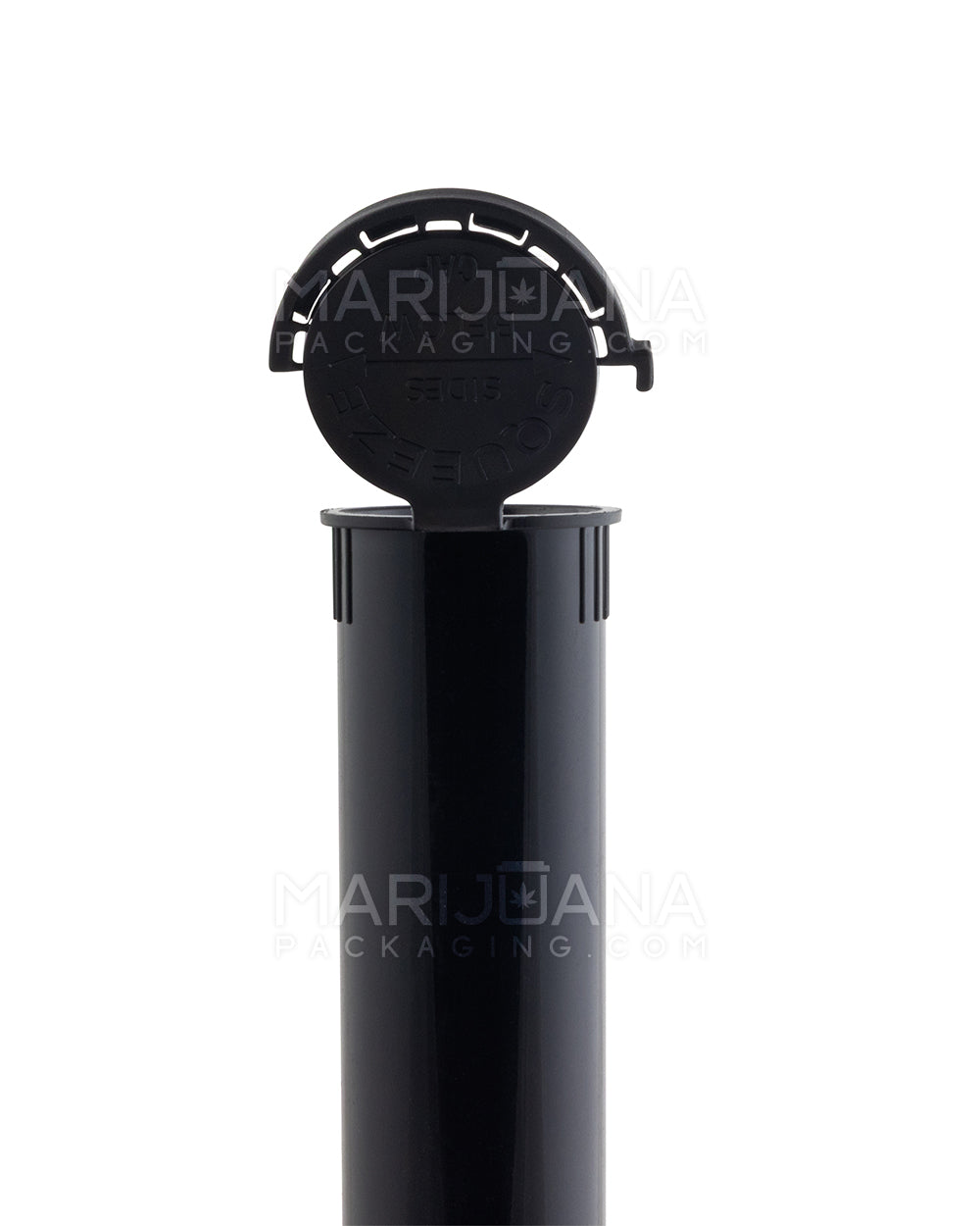 Child Resistant & Tamper Evident | Pop Top Plastic Pre-Roll Tubes | 116mm - Black - 1000 Count