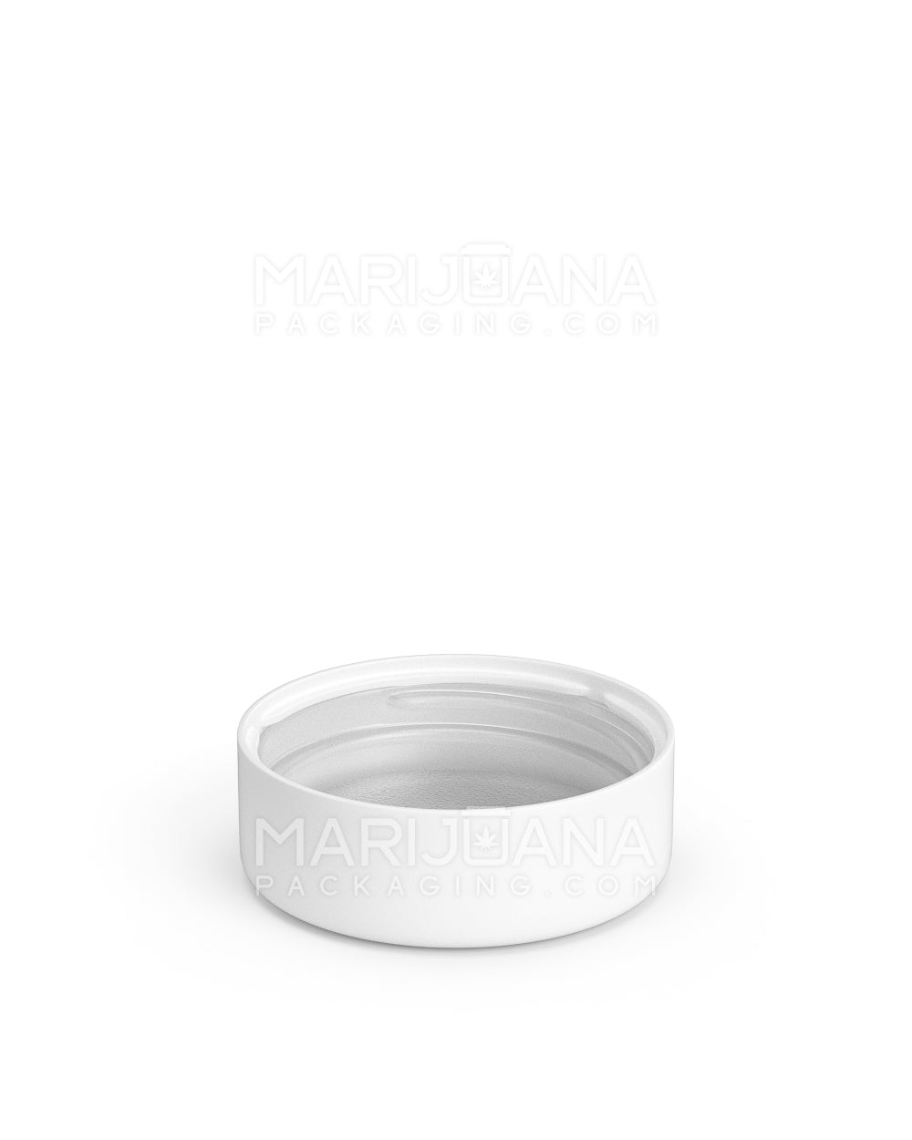 Child Resistant | Smooth Push Down & Turn Plastic No Text Caps w/ Foil Liner | 38mm - Matte White - 320 Count