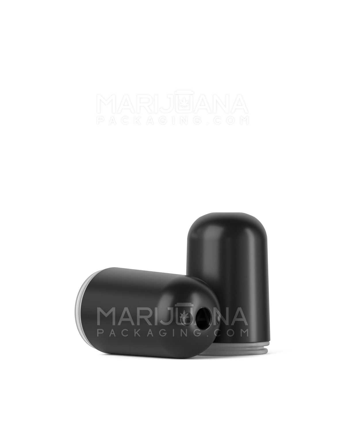 AVD | Round Vape Mouthpiece for Glass Cartridges | Black Plastic - Screw On - 600 Count