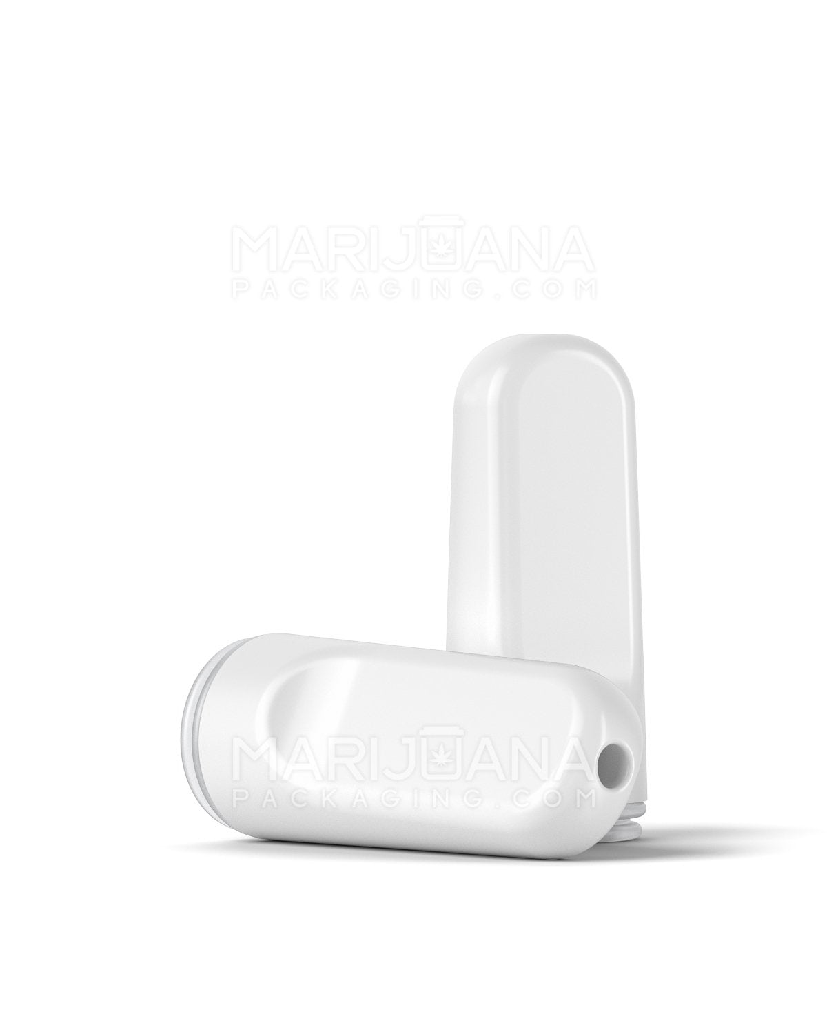 AVD Flat Vape Mouthpiece for GoodCarts Glass Cartridges | White Ceramic - Screw On | Sample