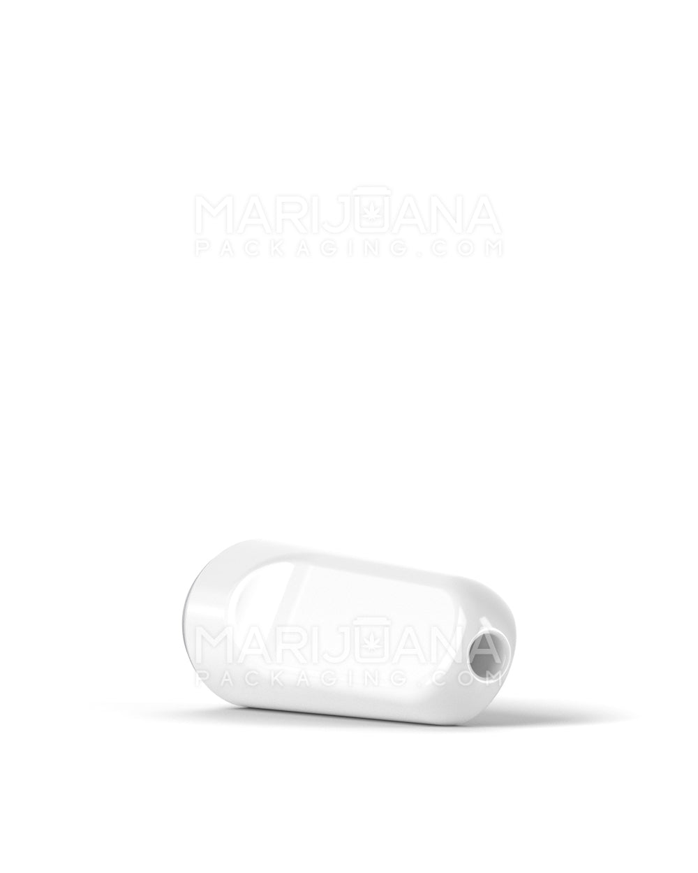 RAE | Flat Vape Mouthpiece for Screw On Ceramic Cartridges | White Ceramic - Screw On - 100 Count