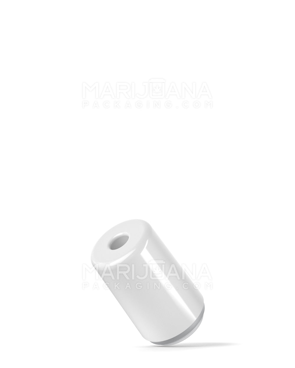 RAE | Round Vape Mouthpiece for Screw On Ceramic Cartridges | White Ceramic - Screw On - 100 Count