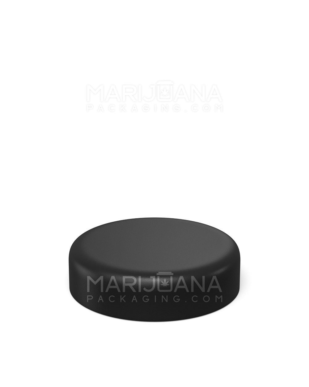 Child Resistant Round Push Round & Turn Plastic Caps w/ Foam Liner | 53mm - Matte Black | Sample