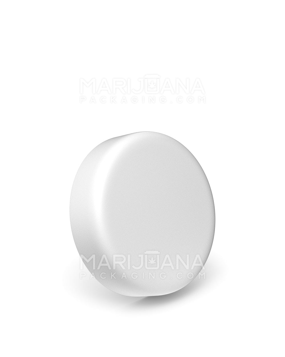 White plastic cap side view