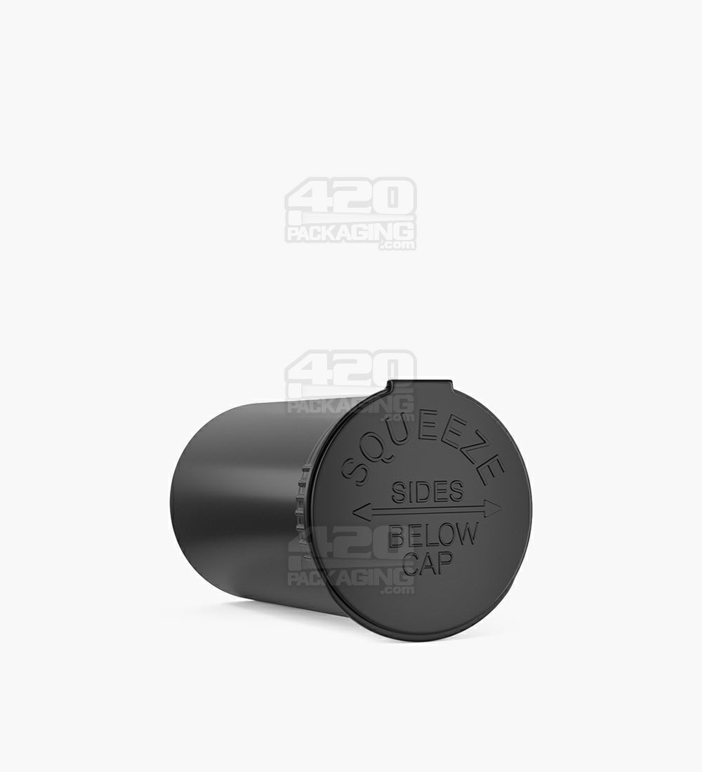 Child Resistant & Sustainable | 100% Biodegradable Opaque Black Pop Top Bottles | 19dr - 3.5g - 225 Count
