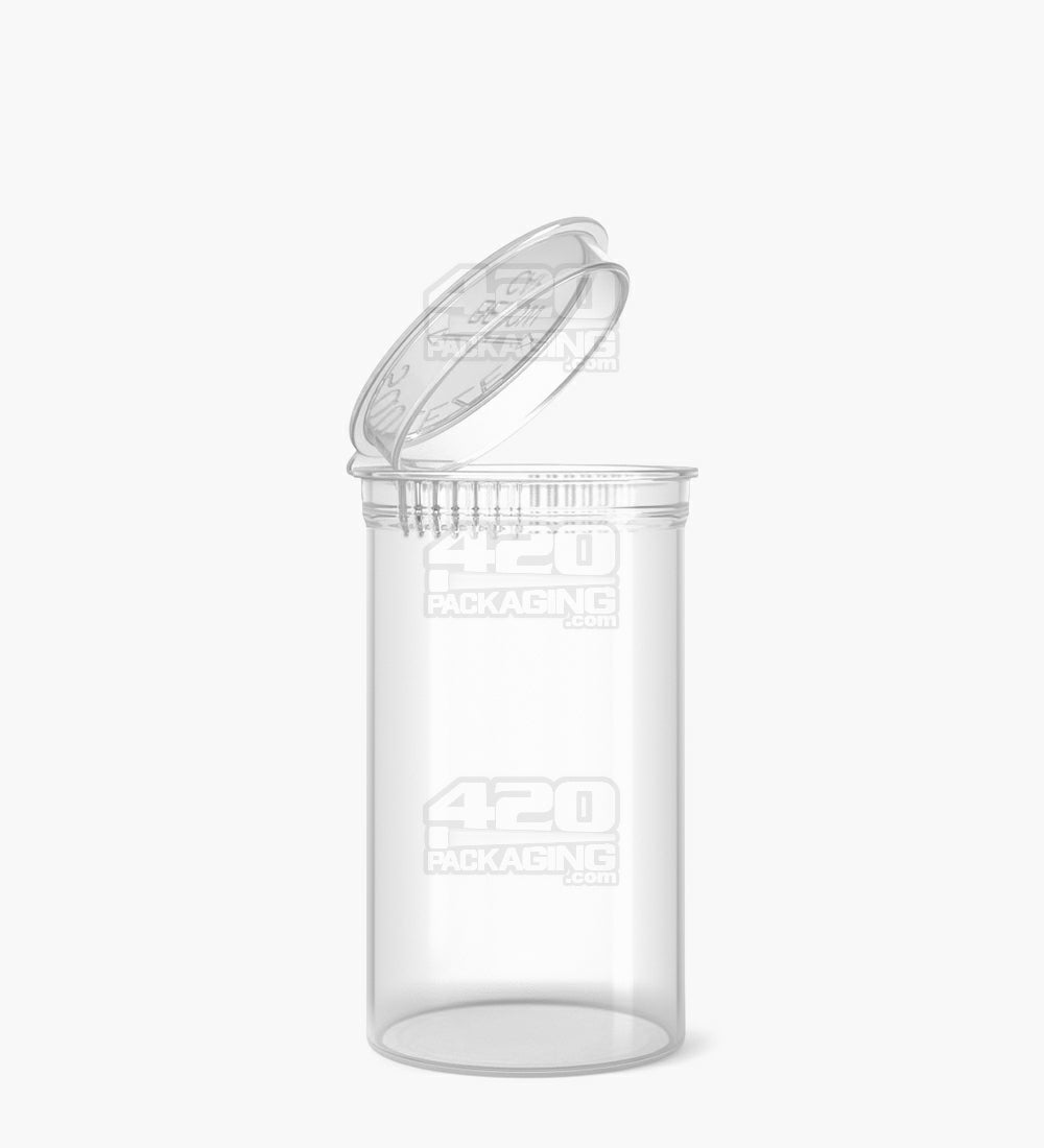 Child Resistant | Clear Pop Top Bottles | 19dr - 3.5g - 225 Count