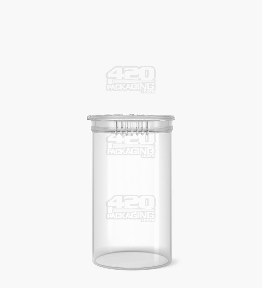 Child Resistant | Clear Pop Top Bottles | 19dr - 3.5g - 225 Count
