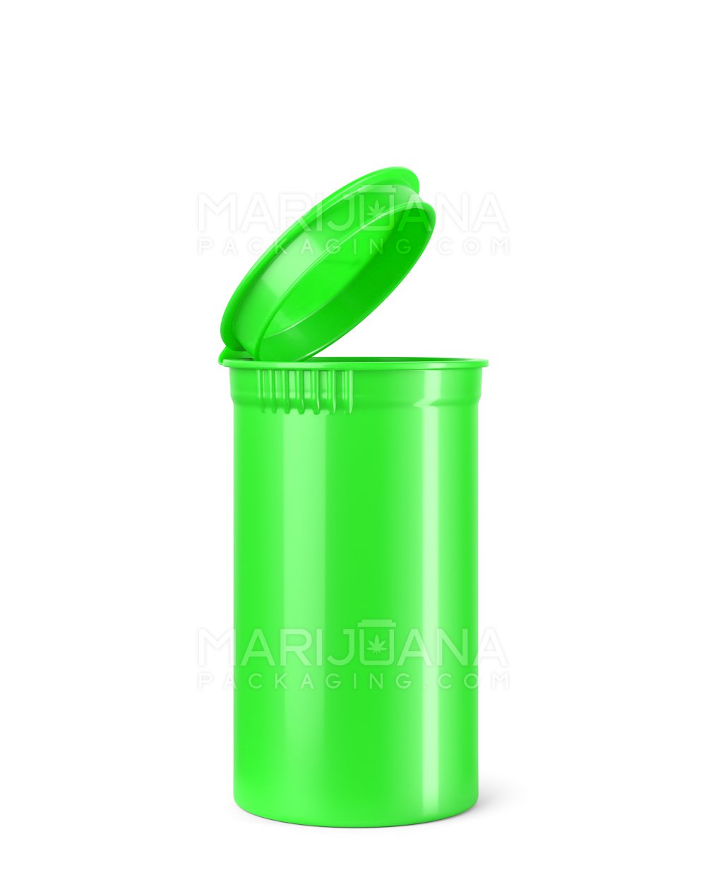 Child Resistant Opaque Lime Pop Top Bottles | 19dr - 3.5g | Sample