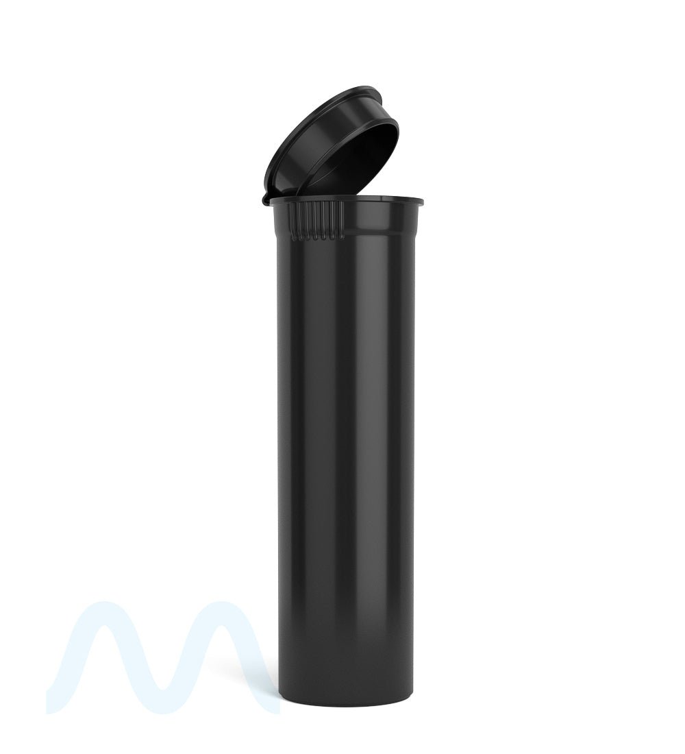 Child Resistant Pop Top Opaque Plastic Pre-Roll TriTubes | 88mm - Black | Sample
