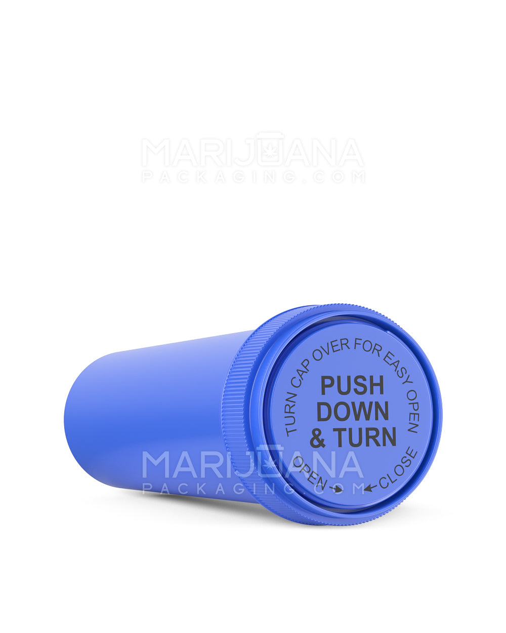 Child Resistant | Opaque Blue Reversible Cap Vials | 60dr - 14g - 100 Count