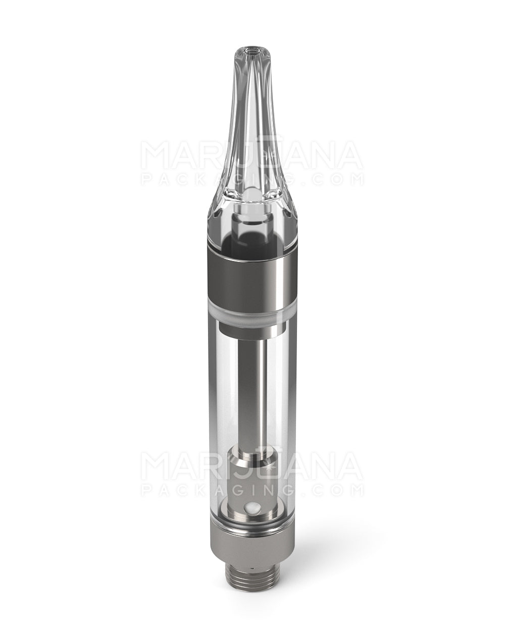 Ceramic Core Glass Vape Cartridge with Flat Clear Plastic Mouthpiece | 1mL - Press On - 100 Count - 3