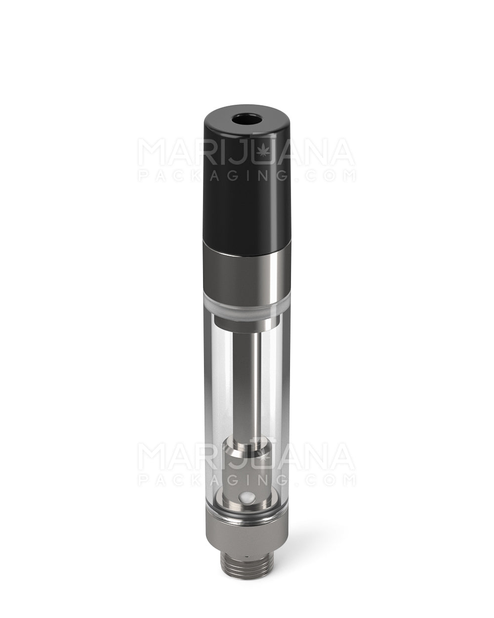 Ceramic Core Glass Vape Cartridge with Round Black Plastic Mouthpiece | 1mL - Press On - 100 Count - 3