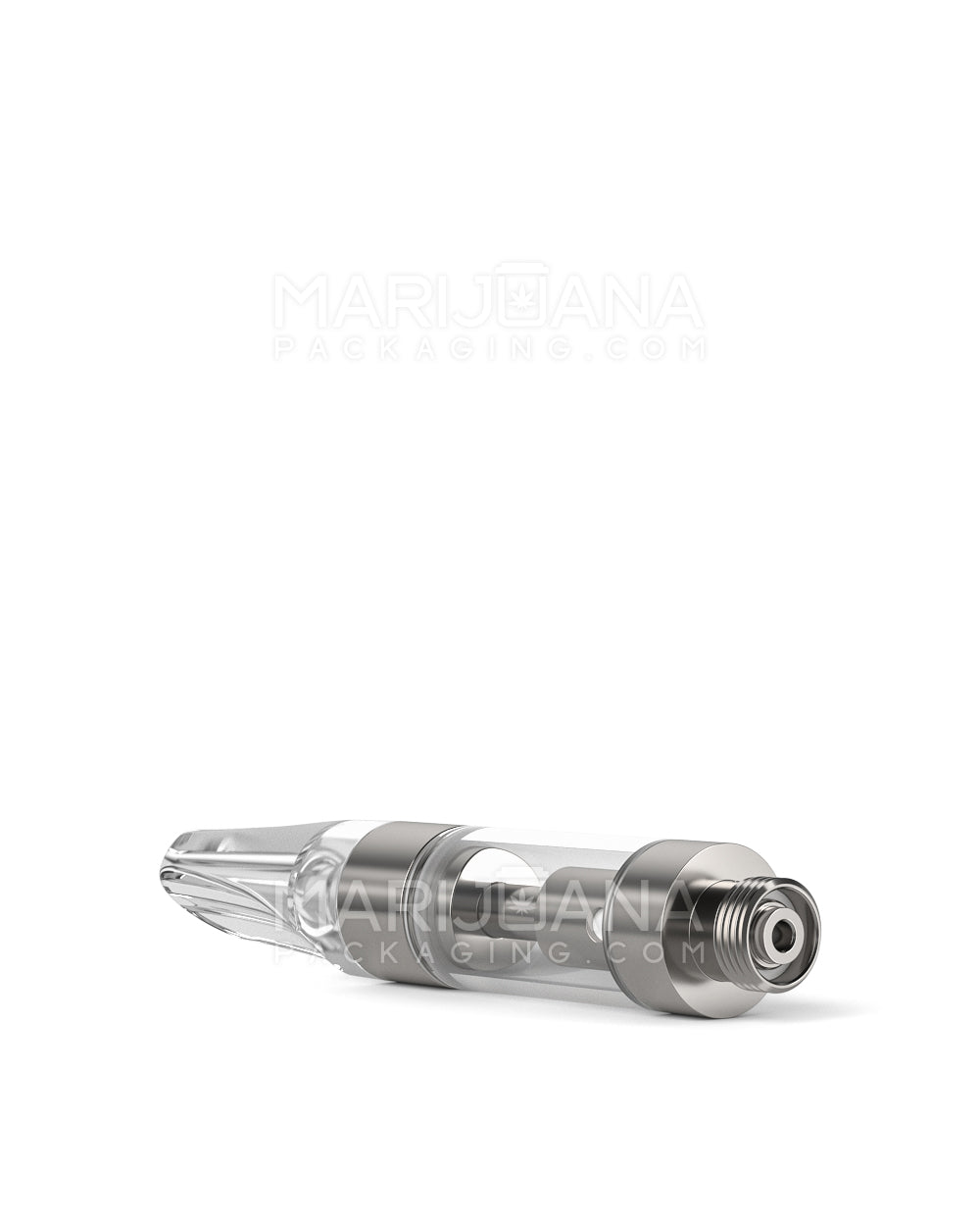 Ceramic Core Glass Vape Cartridge with Flat Clear Plastic Mouthpiece | 0.5mL - Press On - 100 Count - 7