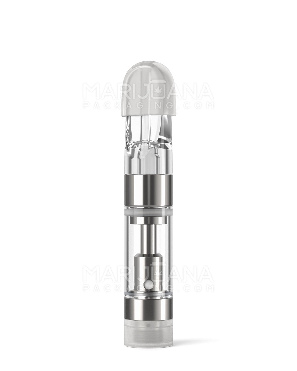 Ceramic Core Glass Vape Cartridge with Flat Clear Plastic Mouthpiece | 0.5mL - Press On - 100 Count - 9