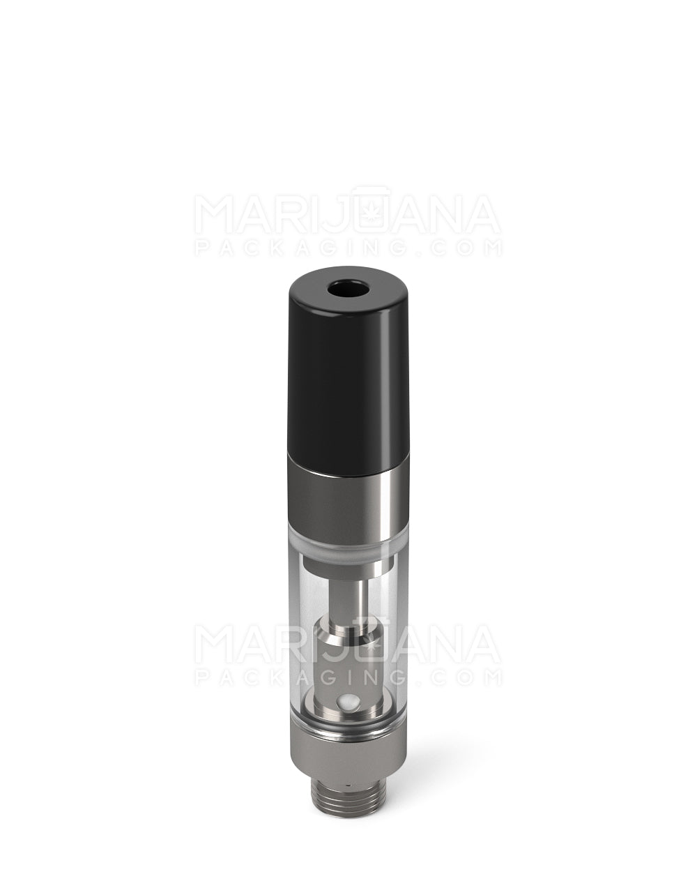 Ceramic Core Glass Vape Cartridge with Round Black Plastic Mouthpiece | 0.5mL - Press On - 100 Count - 3