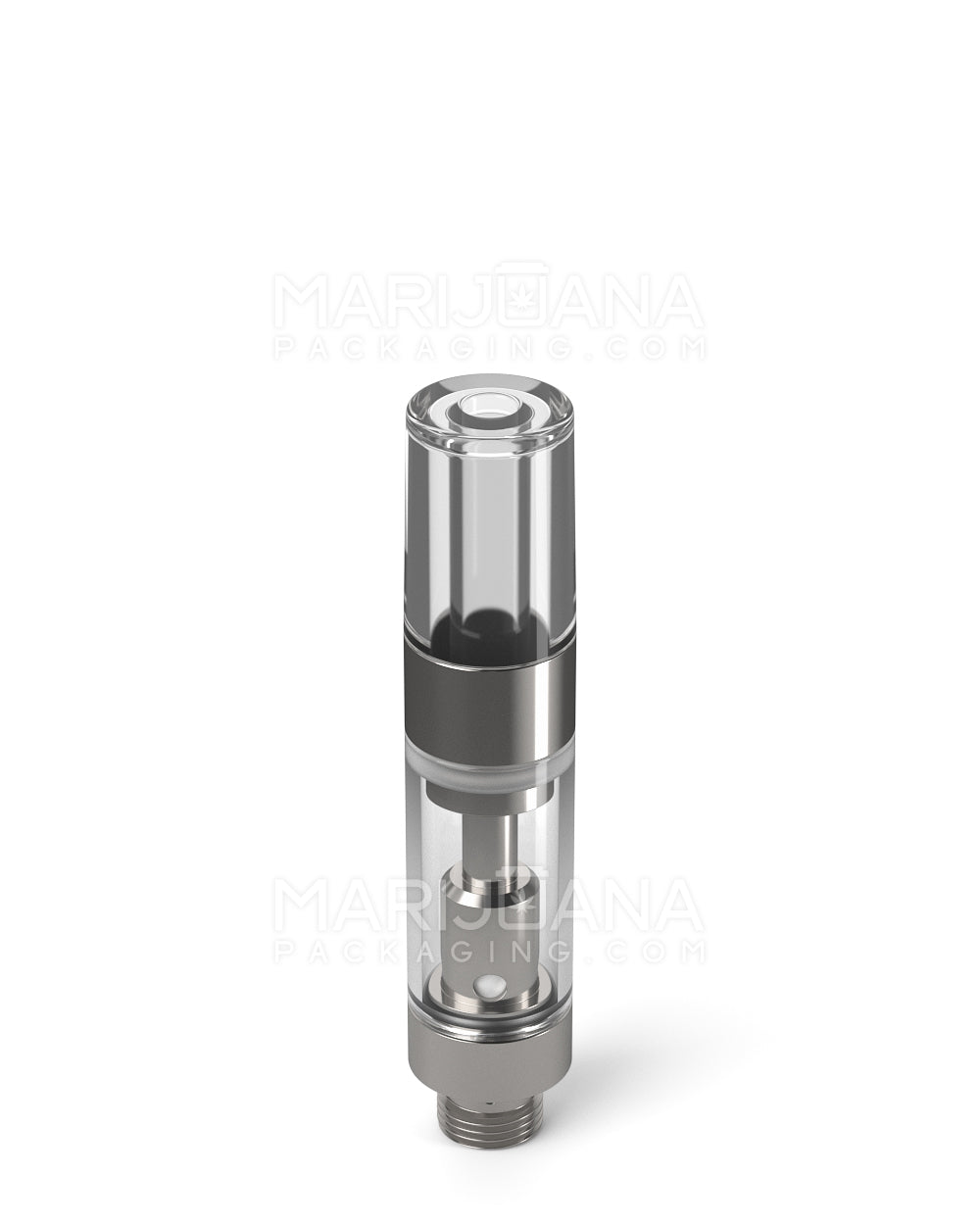 Ceramic Core Glass Vape Cartridge with Round Clear Plastic Mouthpiece | 0.5mL - Press On - 100 Count - 3