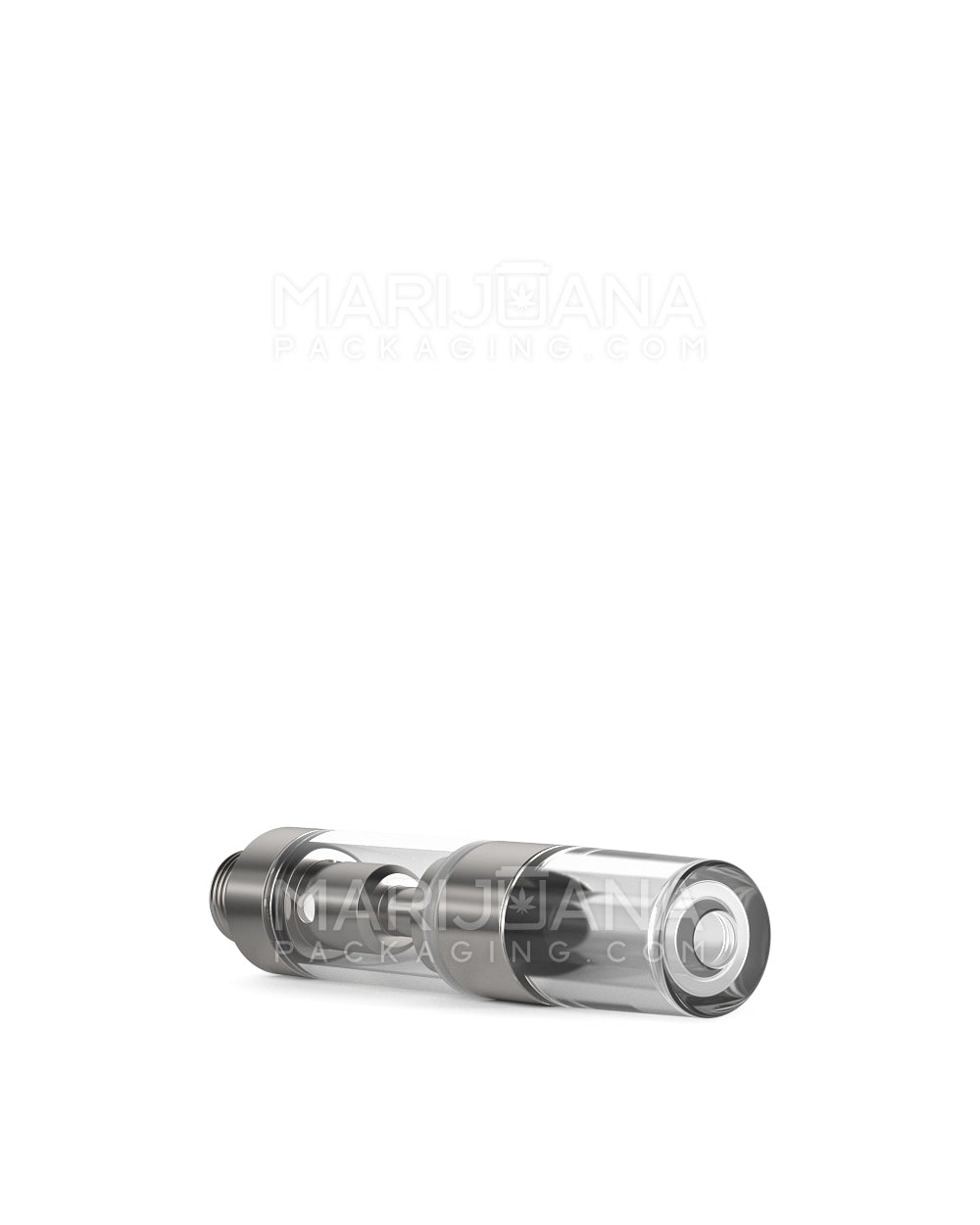 Ceramic Core Glass Vape Cartridge with Round Clear Plastic Mouthpiece | 0.5mL - Press On - 100 Count - 6