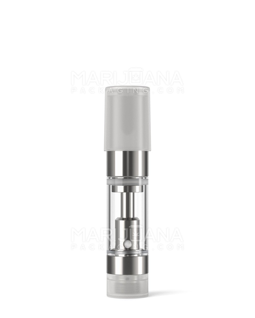 Ceramic Core Glass Vape Cartridge with Round Clear Plastic Mouthpiece | 0.5mL - Press On - 100 Count - 9
