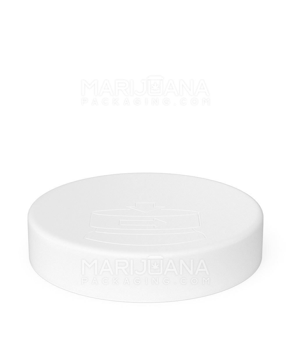 Child Resistant | Smooth Push Down & Turn Plastic Caps | 89mm - Semi Gloss White - 205 Count