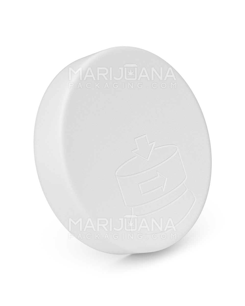 Child Resistant | Smooth Push Down & Turn Plastic Caps | 89mm - Semi Gloss White - 205 Count