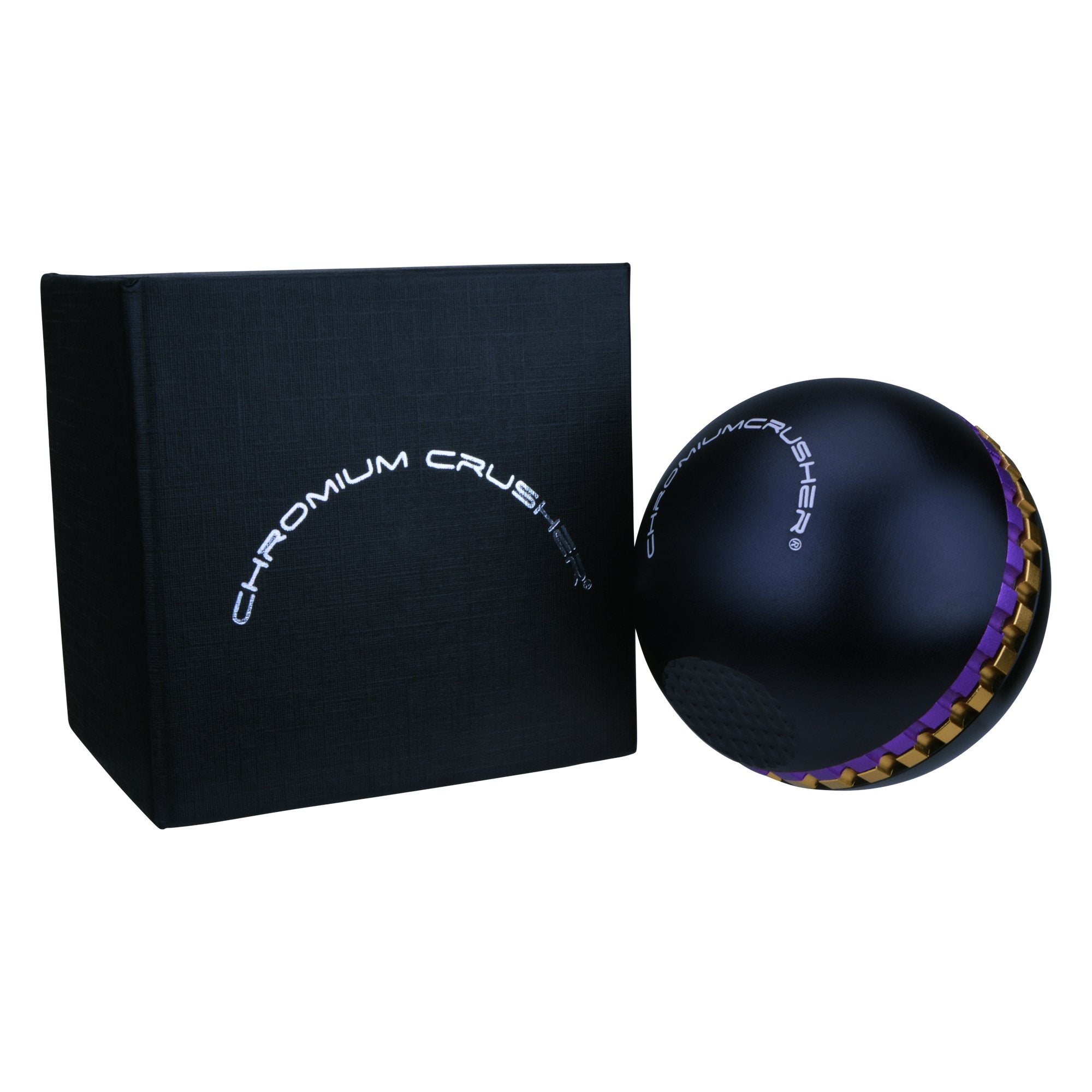 CHROMIUM CRUSHER | Magnetic Zinc Alloy Sphere Grinder | 4 Piece - 62mm - Black