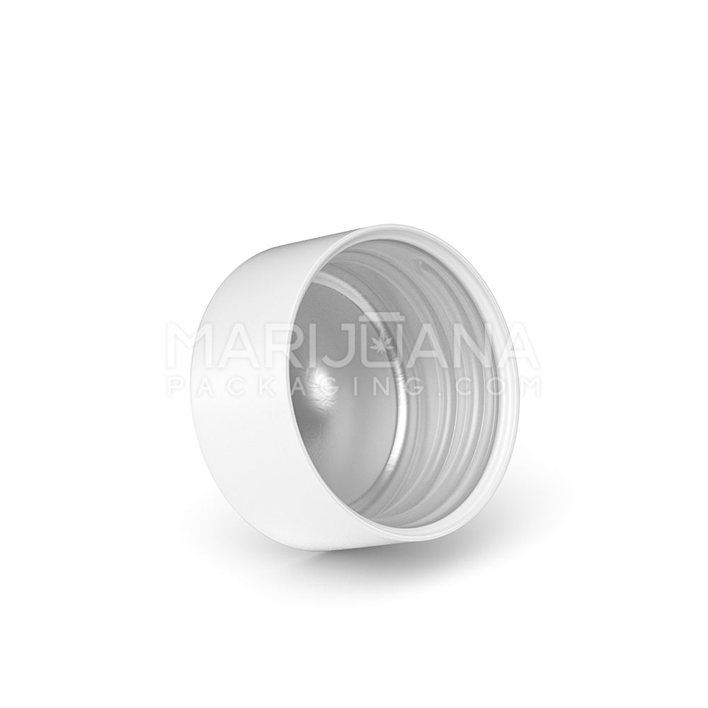 EBCRC528WM Smooth White Foil Lined Cap for Concentrate Jar