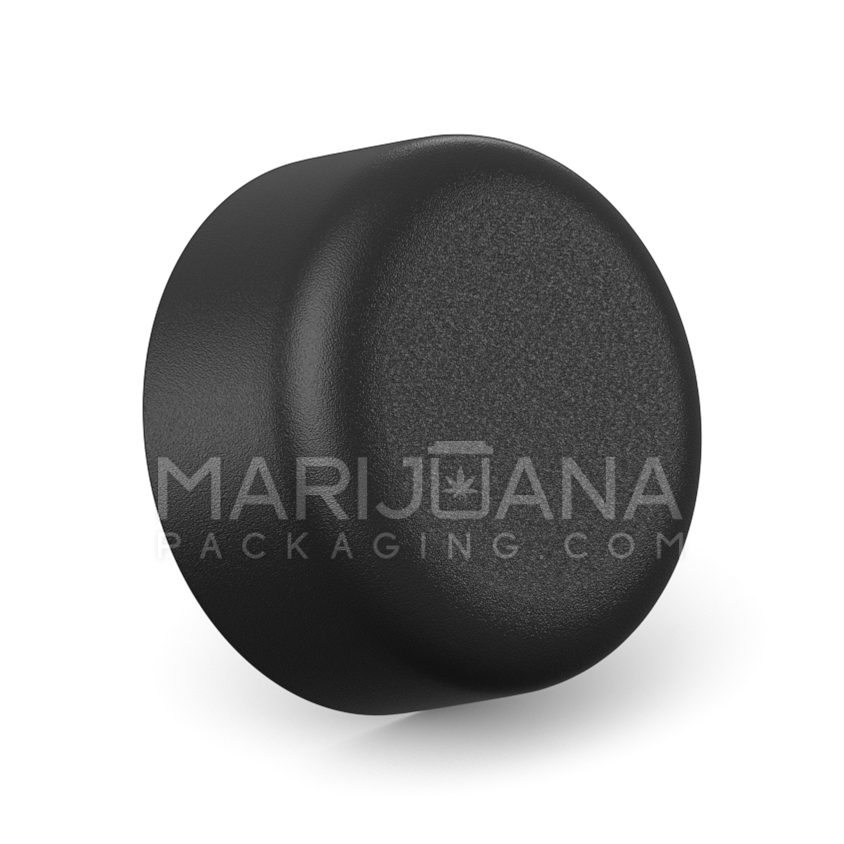 Child Resistant | Domed Push Down & Turn Plastic Caps w/ Foil Liner | 38mm - Matte Black - Sample
