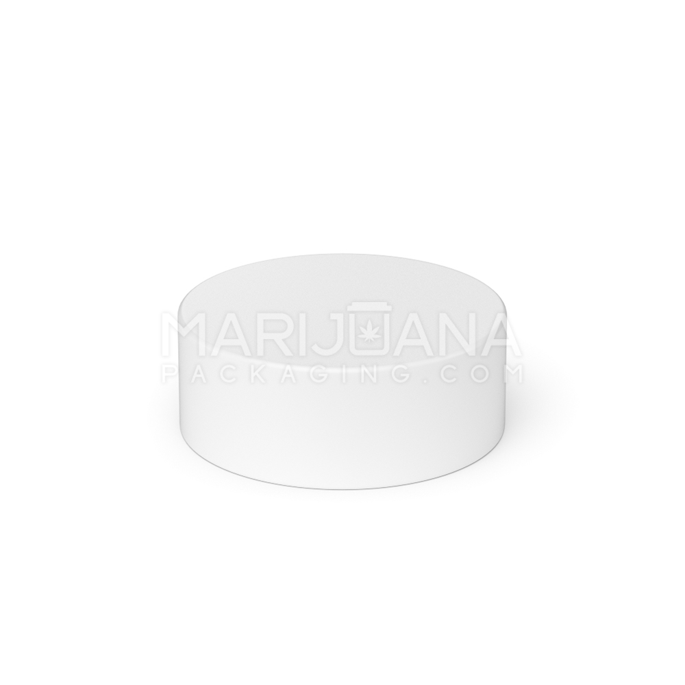 Child Resistant | Smooth Push Down & Turn Plastic Caps w/ Foil Liner | 38mm - Matte White - 1920 Count